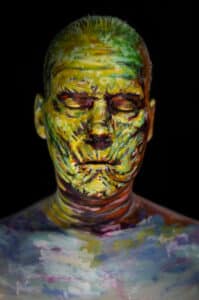 basil gogos mummy body paint halloween face makeup illusion