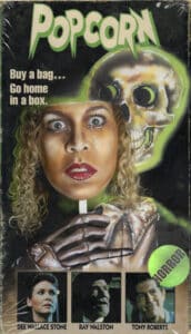 vhs box art series popcorn 1991 body paint optical illusion halloween horror